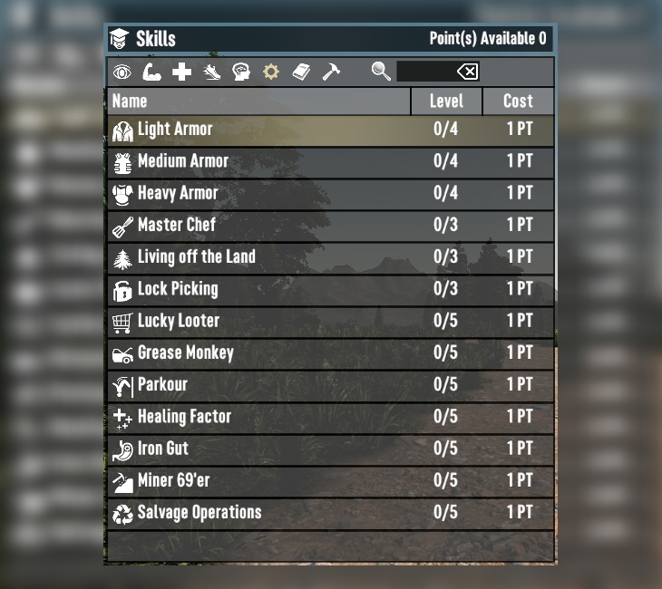7 days to die more general skills