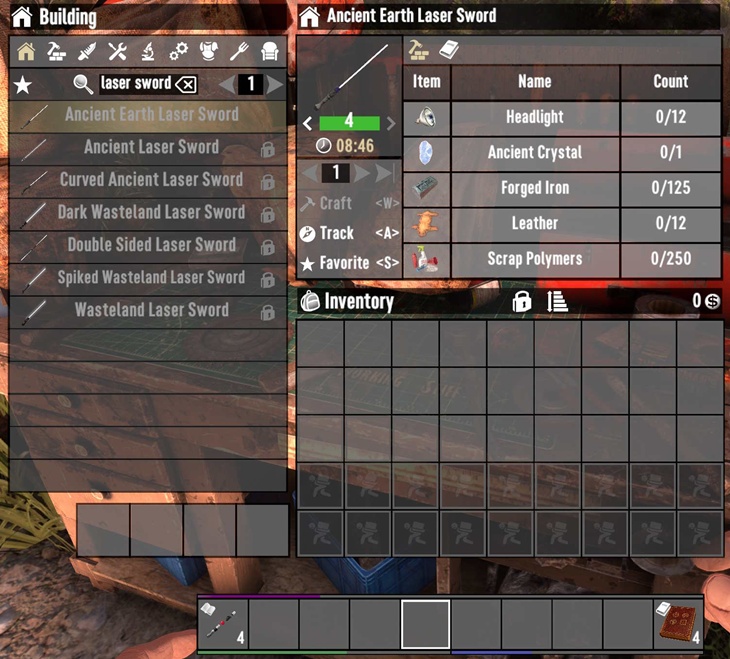7 days to die nugz laser sword weapon perk item overhaul pack additional screenshot 4
