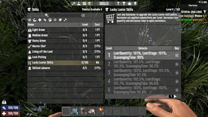 7 days to die learn by use action skills