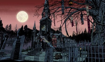 Art for the map "Cemetery" for the game 7 Days Blood Moons.