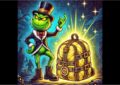 Colorful artwork featuring a mischievous green character next to a radiant golden loot bag, symbolizing the 7 Days to Die mod “(TMO) Long Lasting Loot Bags n More” by TheMeanOnesDevelopments, designed to increase loot bag lifespan and improve loot quality.